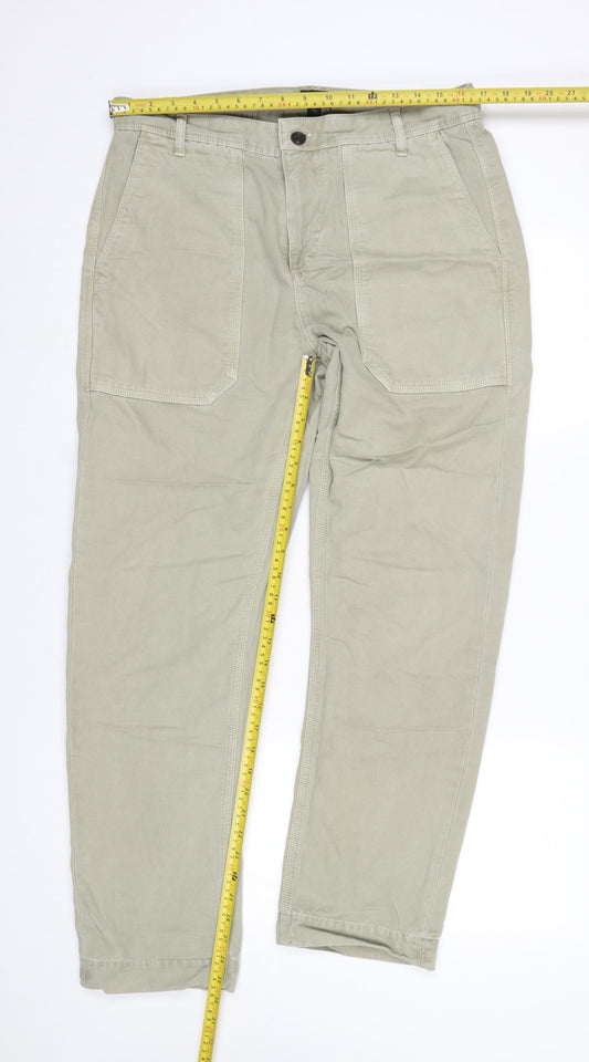 River Island Men's Beige 34x32 Regular Straight Jeans