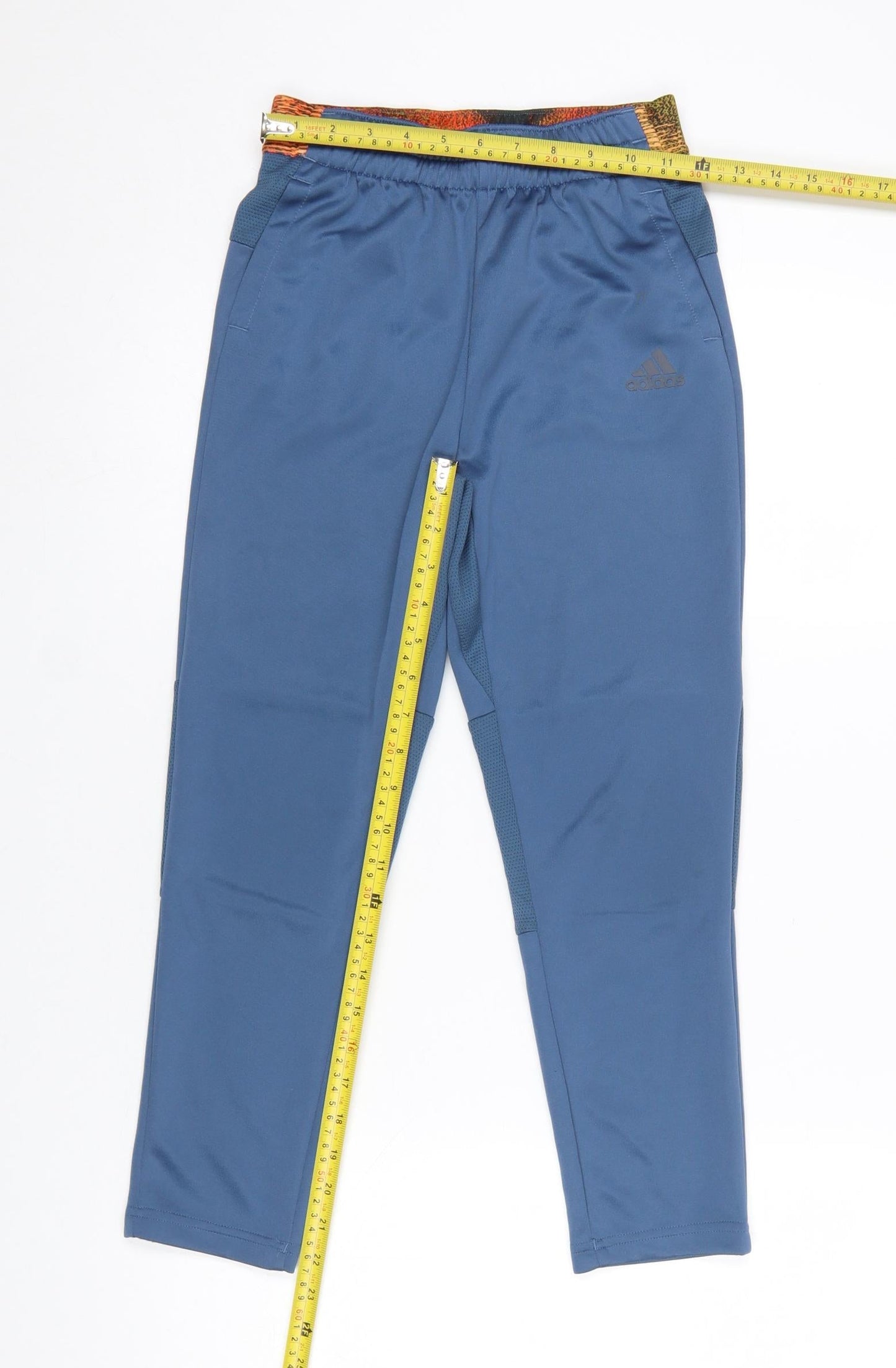 Adidas Boys Blue 9-10 Years Track Pants Recycled Polyester Activewear