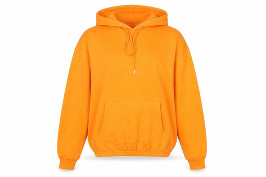 PrettyLittleThing Women's Orange Pullover Hoodie Size M Cotton Blend