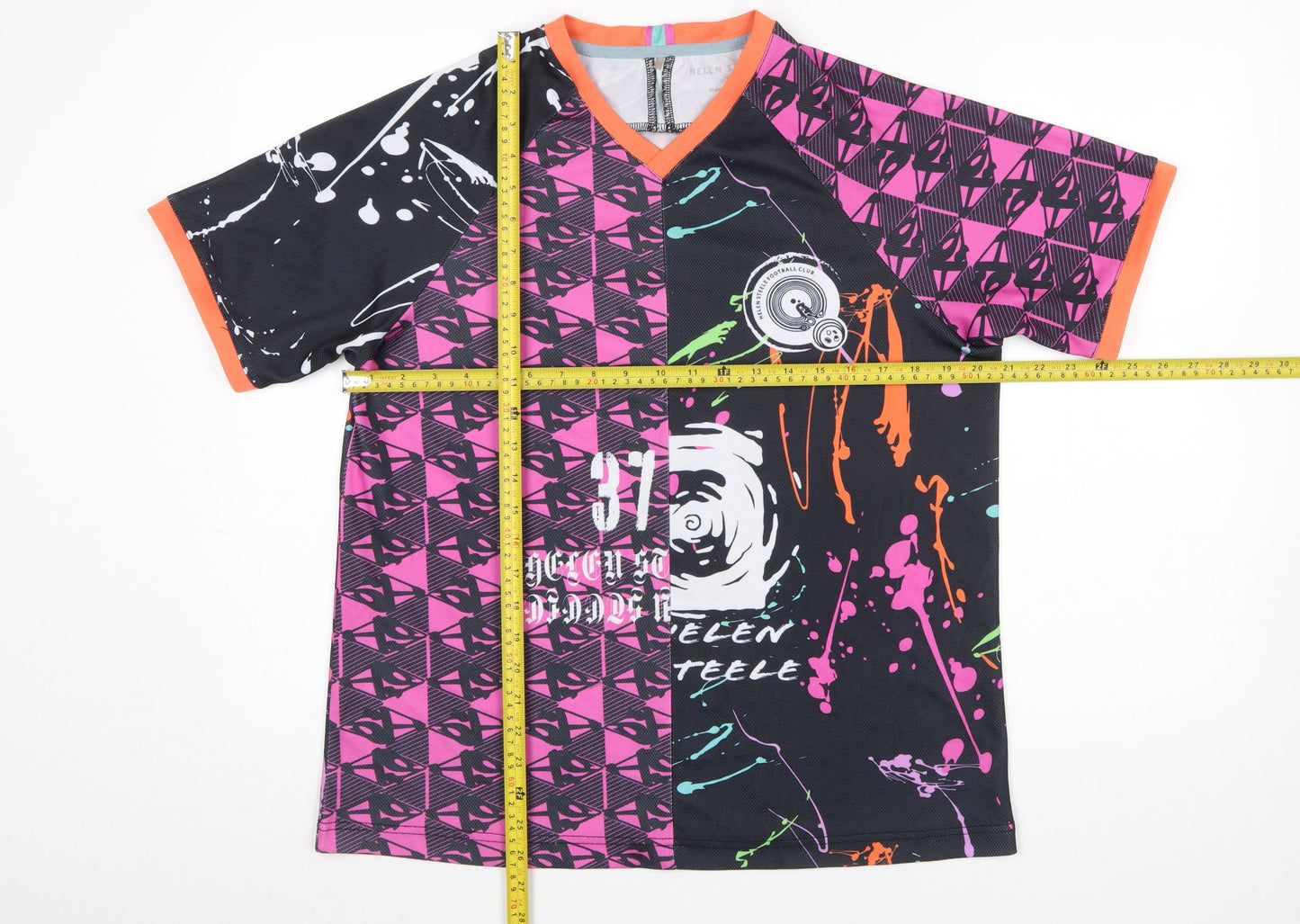 Dunnes Stores Helen Steele Women's Multicoloured V-Neck T-Shirt Size S