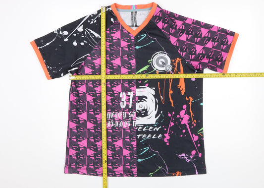 Dunnes Stores Helen Steele Women's Multicoloured V-Neck T-Shirt Size S