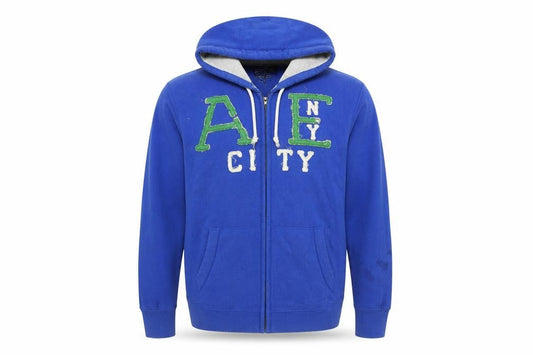 American Eagle Outfitters Men's Blue XL Full Zip Hoodie Athletic Fit