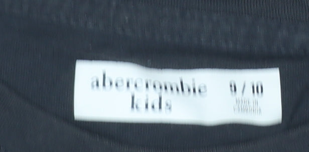 Abercrombie Kids Boys Black 9-10 Years Graphic Print Butterfly T-Shirt