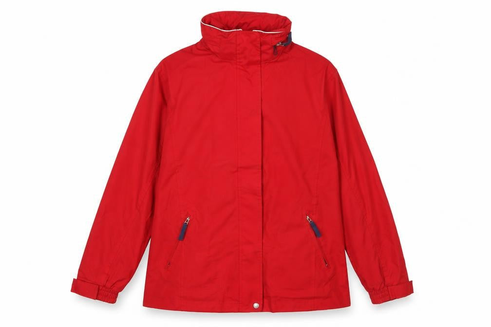 Crosshatch Women's Red Windbreaker Jacket M Water Resistant Lined