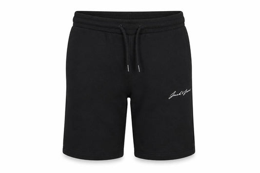 Jack & Jones Boys Black Sweat Shorts Size 152 Drawstring Waist Cotton Blend