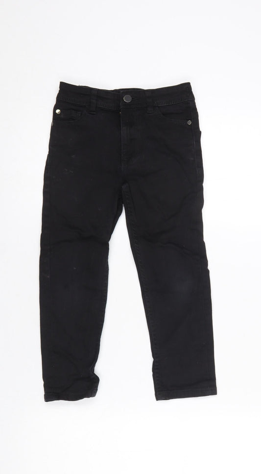 Next Boys Black Skinny Jeans Age 5 Years Cotton Stretch Denim
