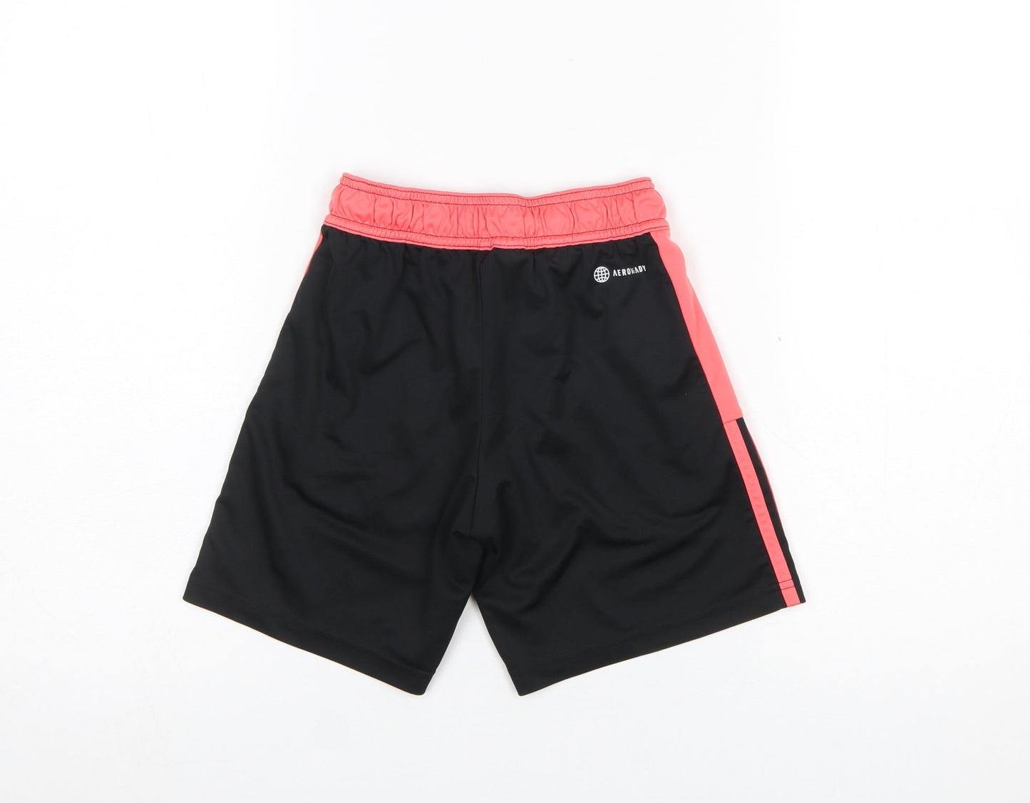 Adidas Boys Black and Pink 9-10 Years Athletic Shorts Lightweight