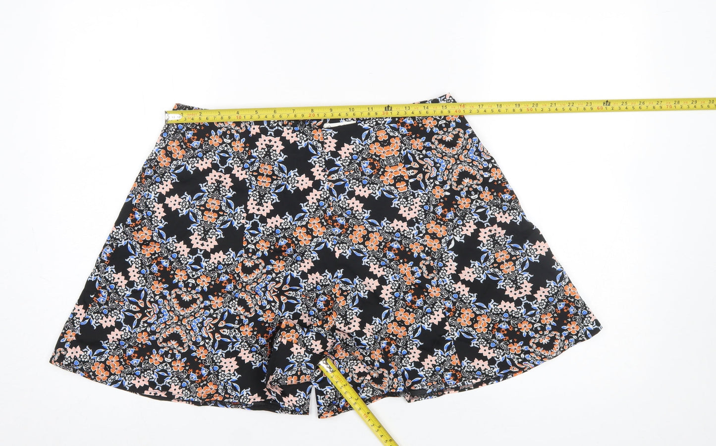 Miss Selfridge Womens Multicoloured Floral Culotte Shorts Size 14