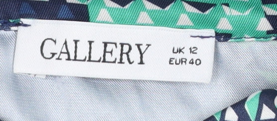 Gallery Women’s Multicoloured Geometric Shirt Dress Size 12