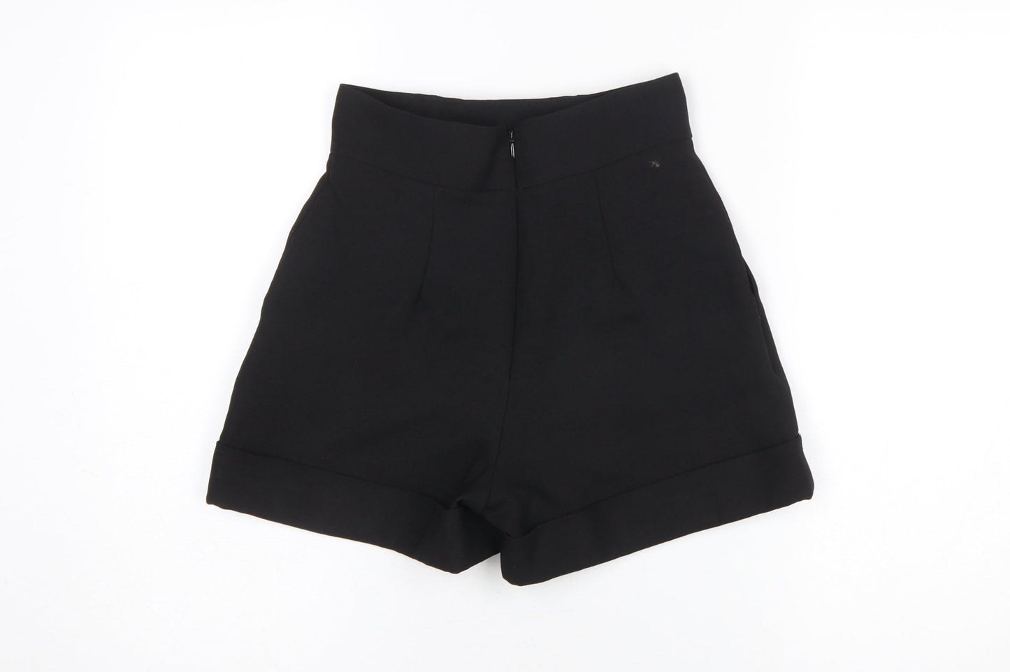 River Island Women’s Black Paperbag Shorts Size 6 Belted High Waist