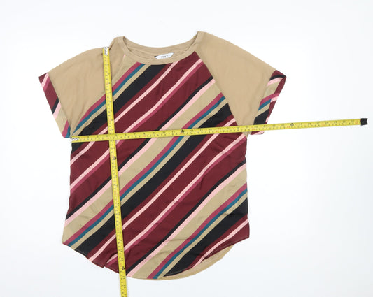 Next Women’s Multicoloured Striped Jersey T-Shirt UK 12