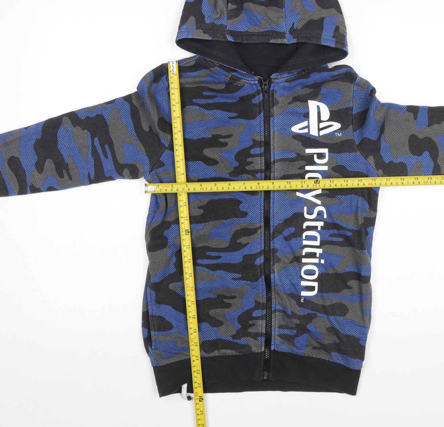 F&F Boys Blue Camo PlayStation Full Zip Hoodie 11-12 Years