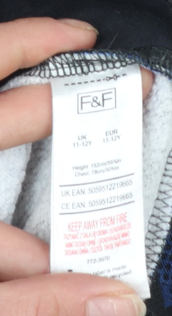 F&F Boys Blue Camo PlayStation Full Zip Hoodie 11-12 Years
