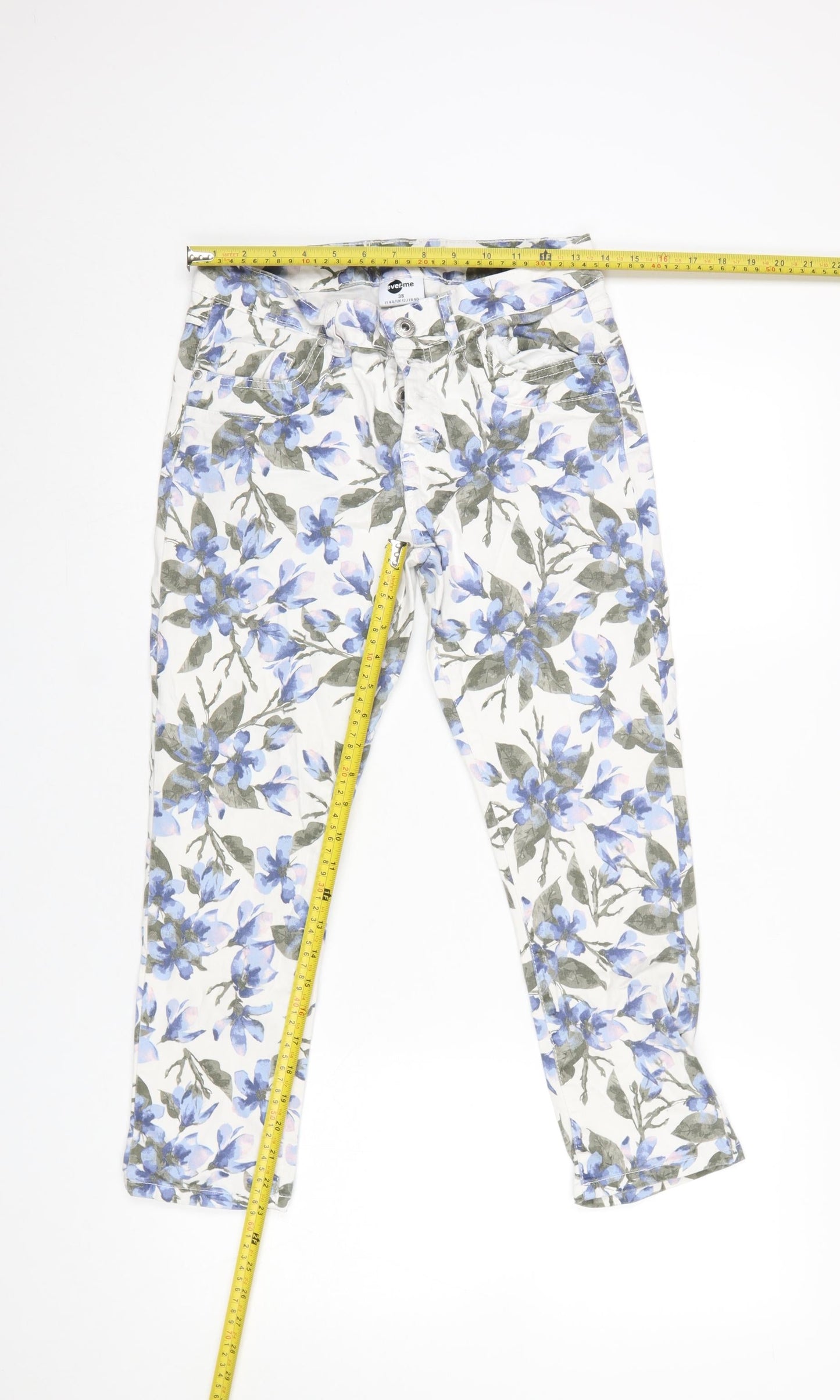 Ever.me Women's Multicoloured Floral Slim Trousers UK 12