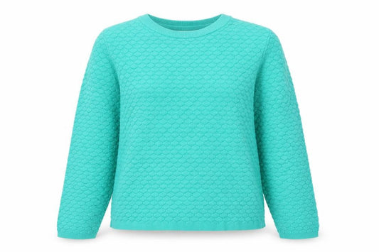 Front view of Gallery Women's Green Crew Neck Knit jumper XS