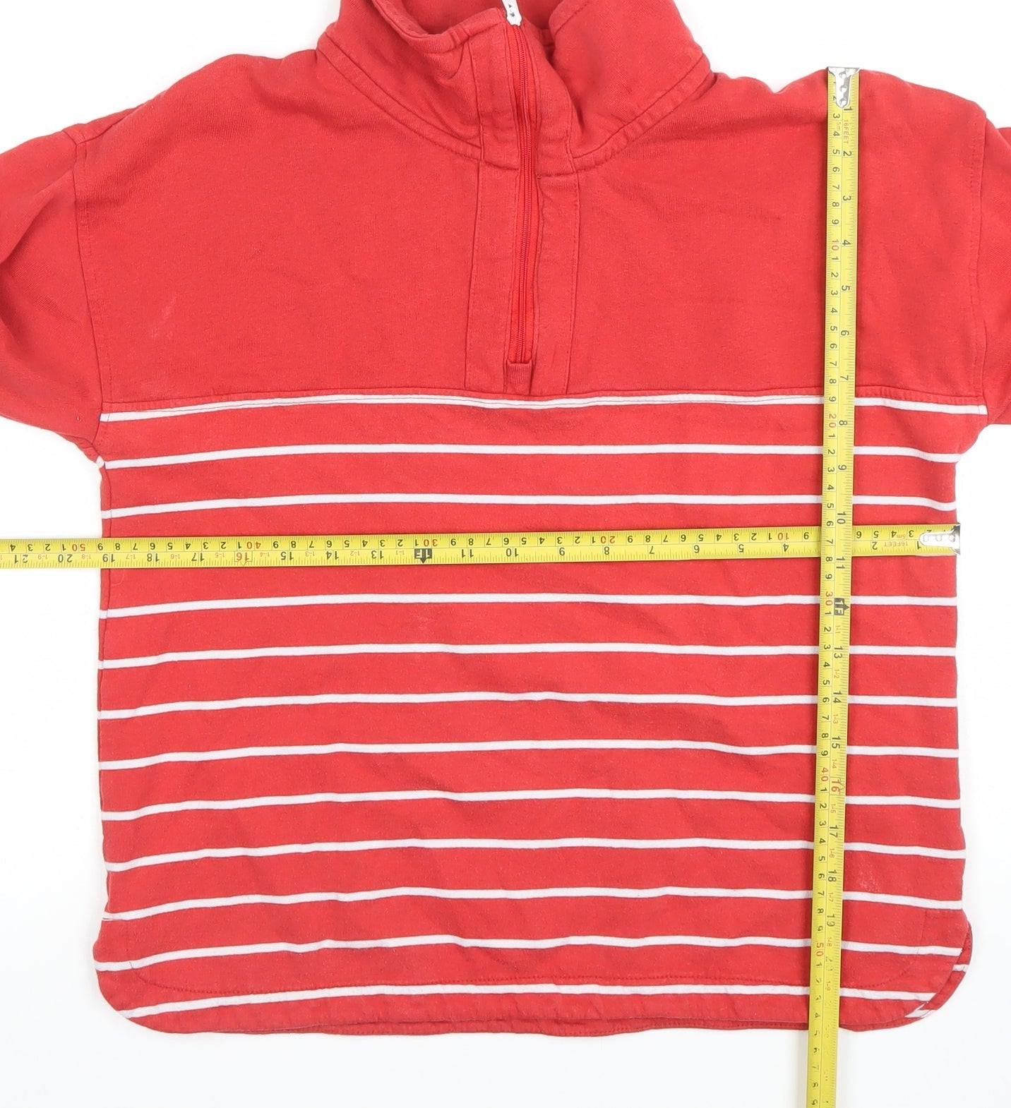 Regatta Great Outdoors Women Red Striped 1/2 Zip Pullover Sweatshirt Size 12