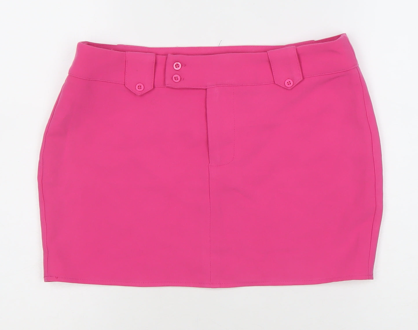 PrettyLittleThing Women’s Pink High Rise Stretch Mini Skirt Size 8