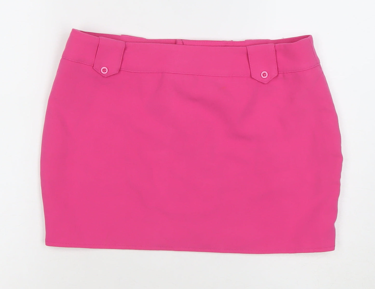 PrettyLittleThing Women’s Pink High Rise Stretch Mini Skirt Size 8
