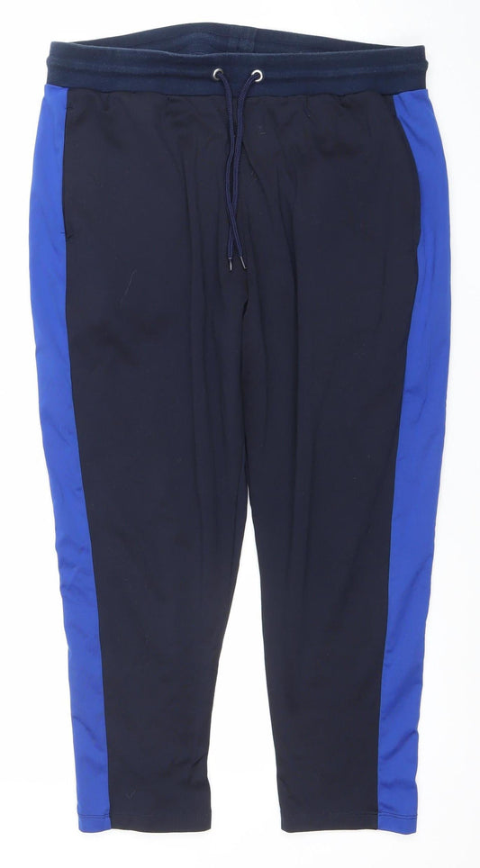 ASOS Men Black & Blue Jogger Trousers L Elastic Waist Lightweight