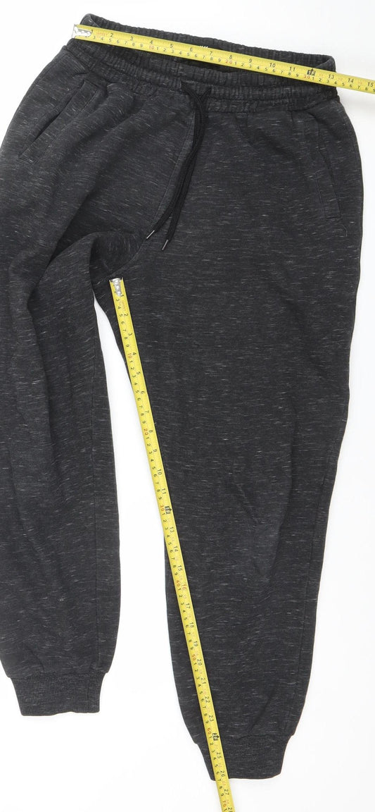 H&M Men's Black Regular Fit Sweatpants Joggers Size S