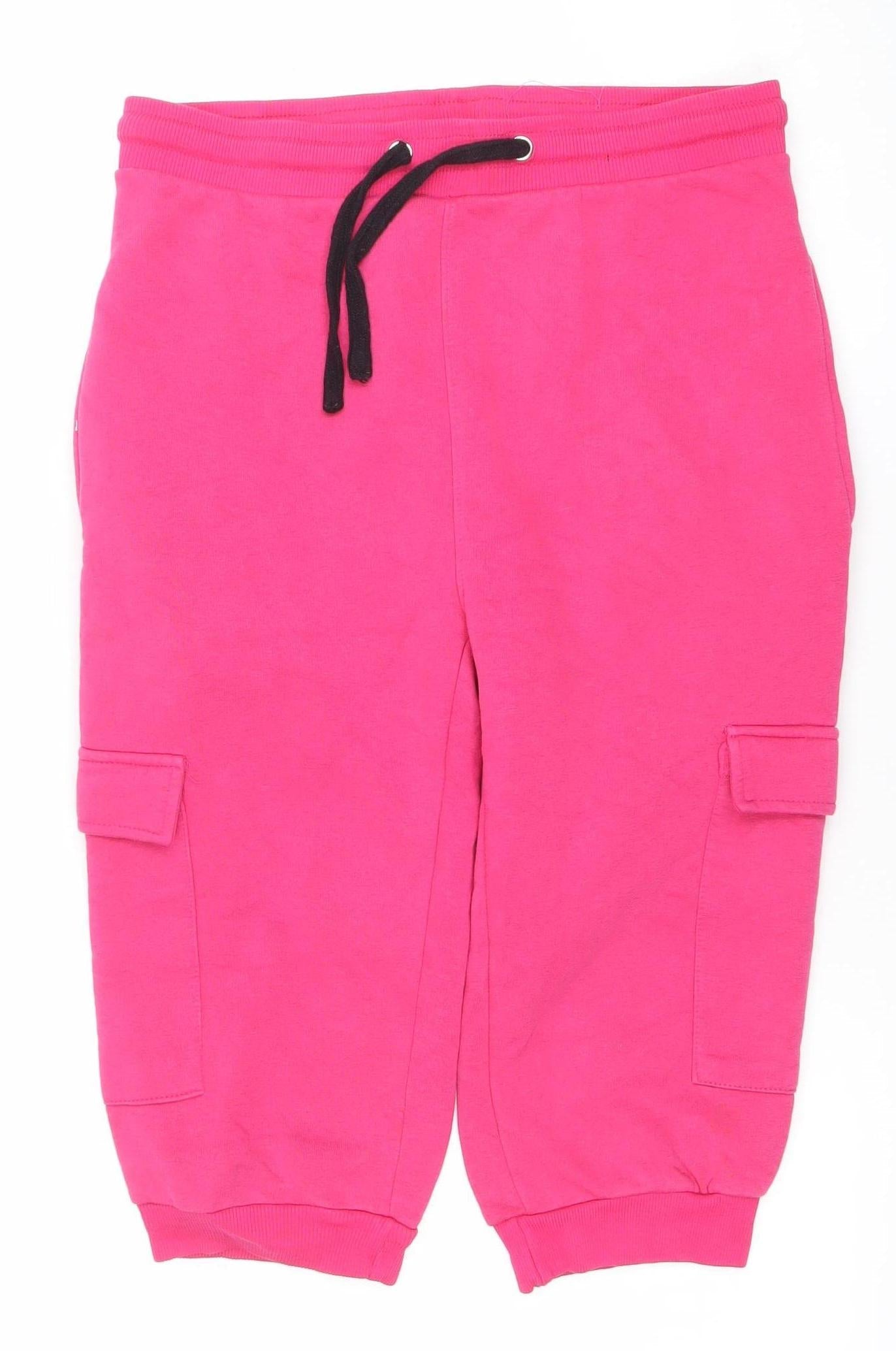 Yuli Women's Pink Jogger Sweatpants Size L Cotton Blend Activewear