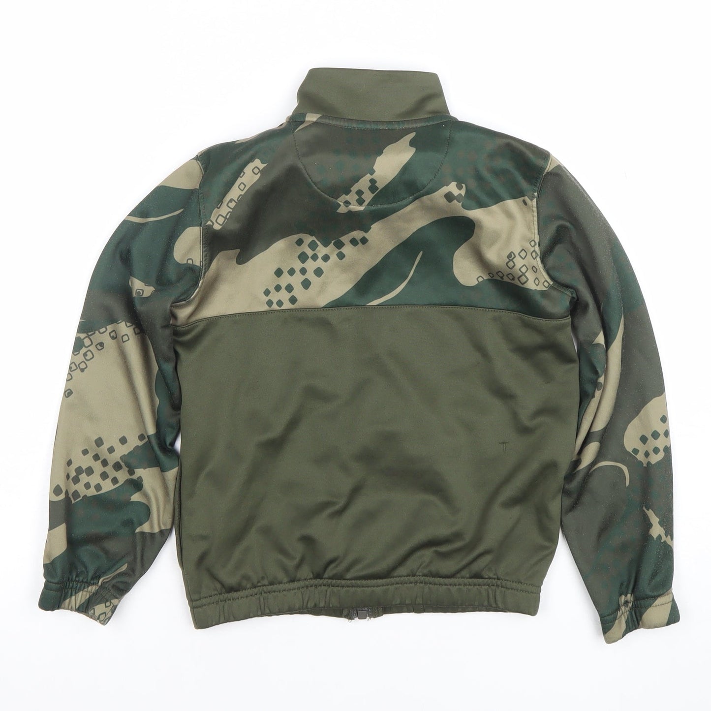 Nike Boys Green Camouflage Full Zip Hoodie 6-7 Years Polyester