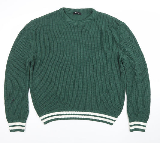 LCW Casual Women Green Chunky-Knit Acrylic Jumper XL