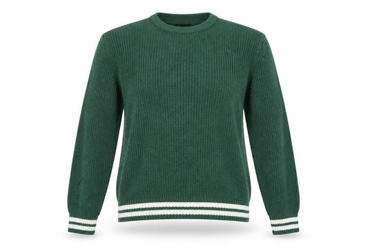 LCW Casual Women Green Chunky-Knit Acrylic Jumper XL
