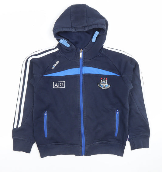 O’Neills Boys Navy Blue Full Zip Hoodie 9/10 Years Dublin GAA Sports Top