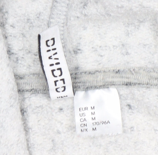 H&M Divided Women's Grey Hoodie Medium Cotton Blend Pullover