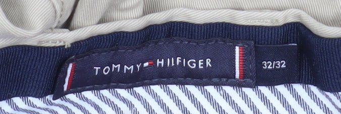 Tommy Hilfiger Men's Beige 32x32 Chino Trousers Cotton Stretch