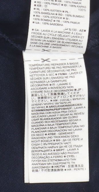 GAP Boys Navy Blue 2 Years Short Sleeve Cotton Logo T-Shirt