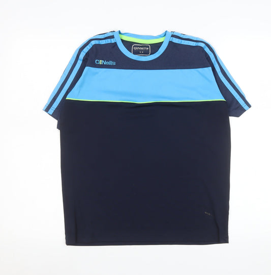O'Neills Boys Blue Colourblock Sports T-Shirt 13 Years Lightweight Top