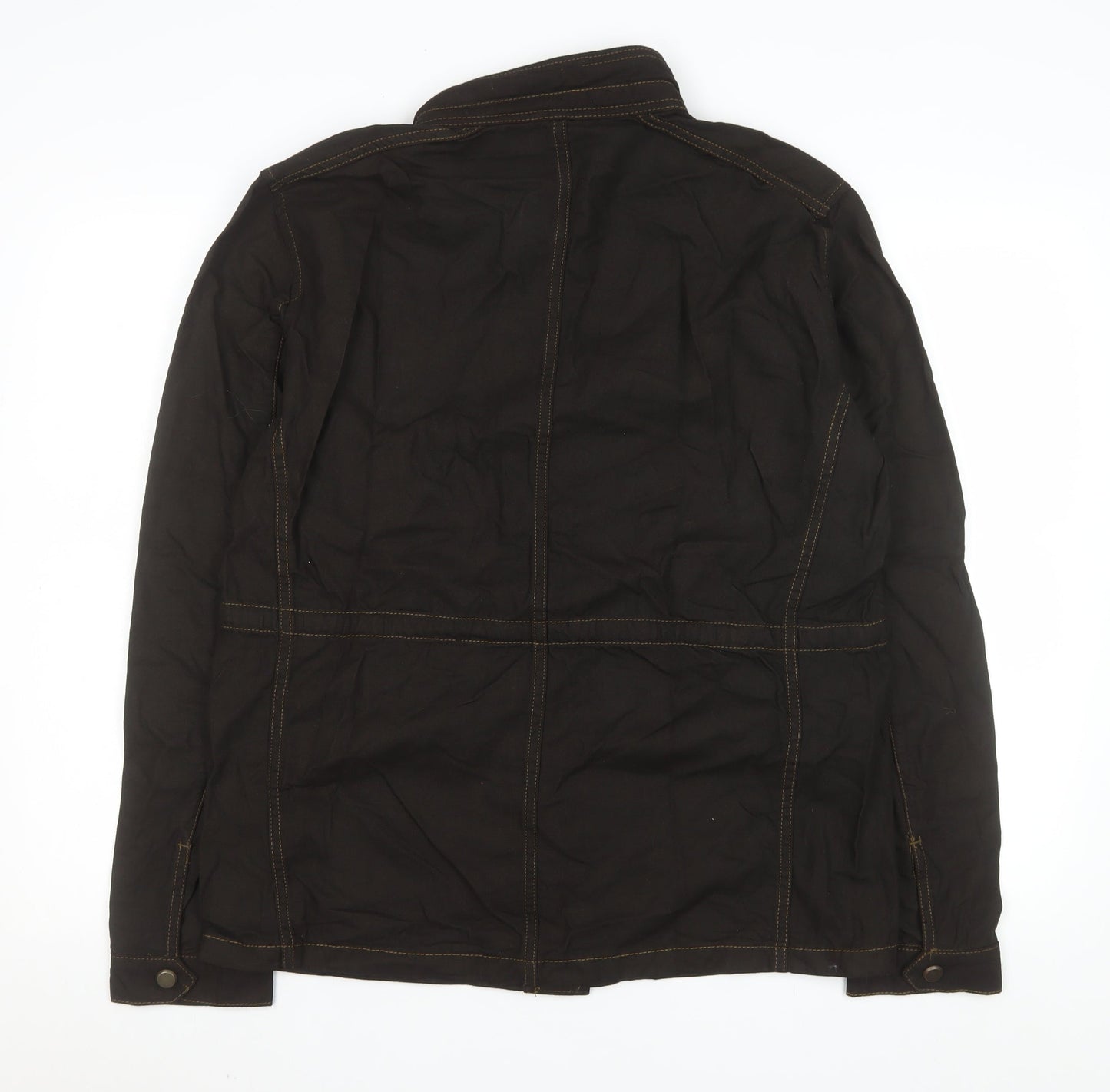 Zara Men’s Brown Cotton Field Jacket L 42 Regular Collared Casual