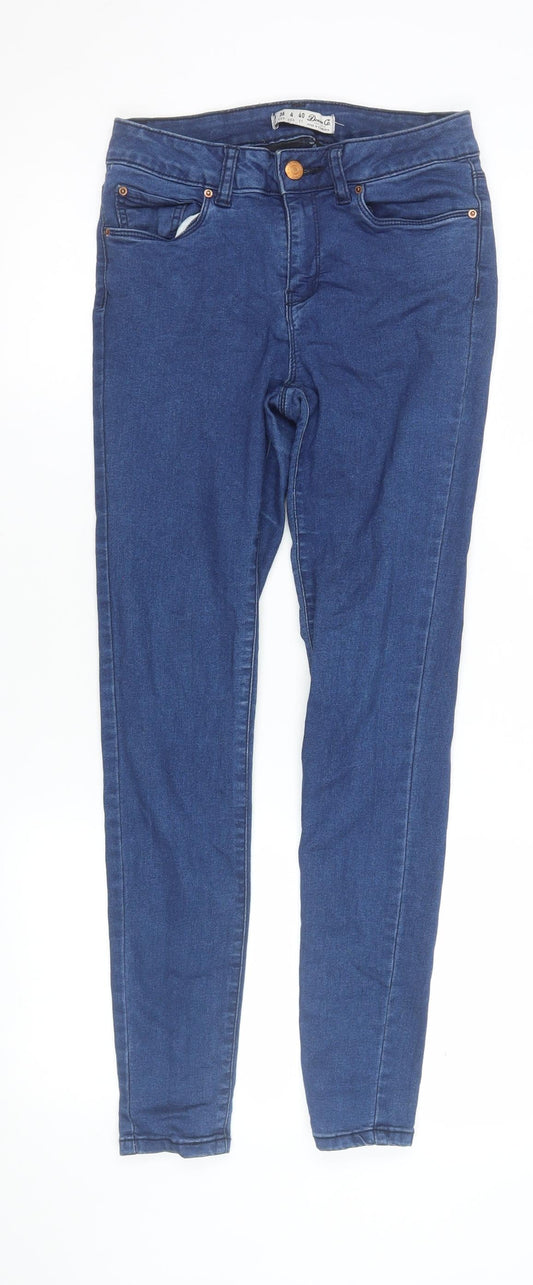 Denim Co. Women's Blue Skinny Jeans Size 8 Slim Fit Stretch Denim
