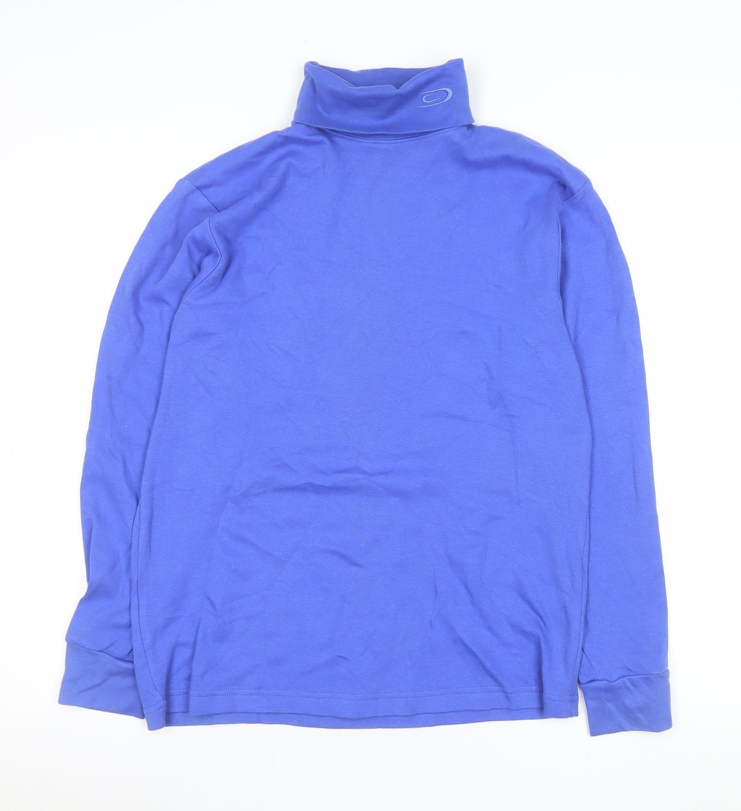 Crane Snow Men's Blue Roll Neck Long Sleeve Casual Top Size M