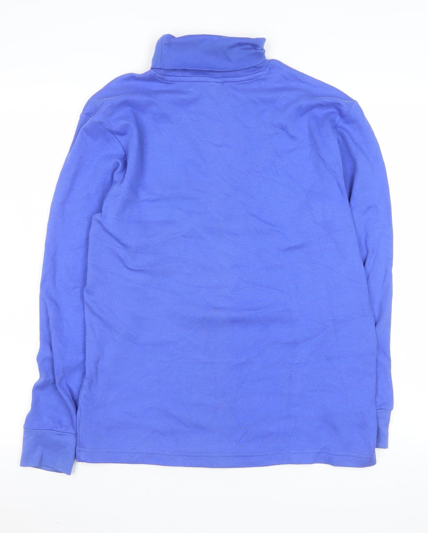 Crane Snow Men's Blue Roll Neck Long Sleeve Casual Top Size M