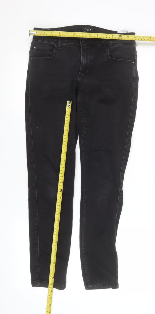 ONLY Women's Black Skinny Stretch Denim Jeans M 30
