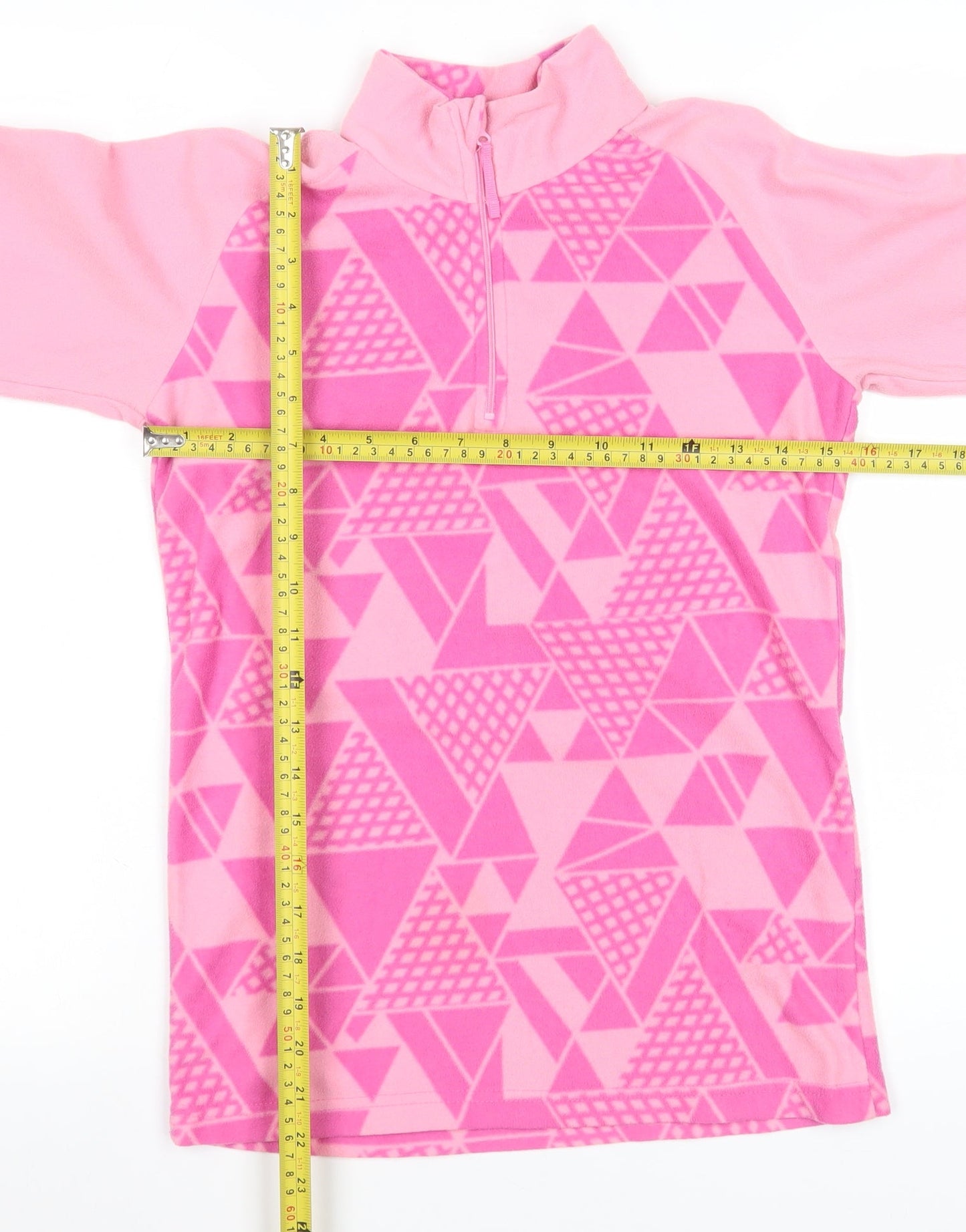 Mountain Warehouse Girls Pink Fleece Half Zip Pullover Sweatshirt 11-12 Years
