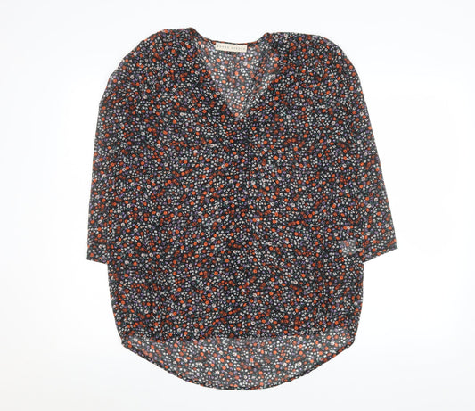Rowen Avenue Womens Multicoloured Floral Tunic Blouse L