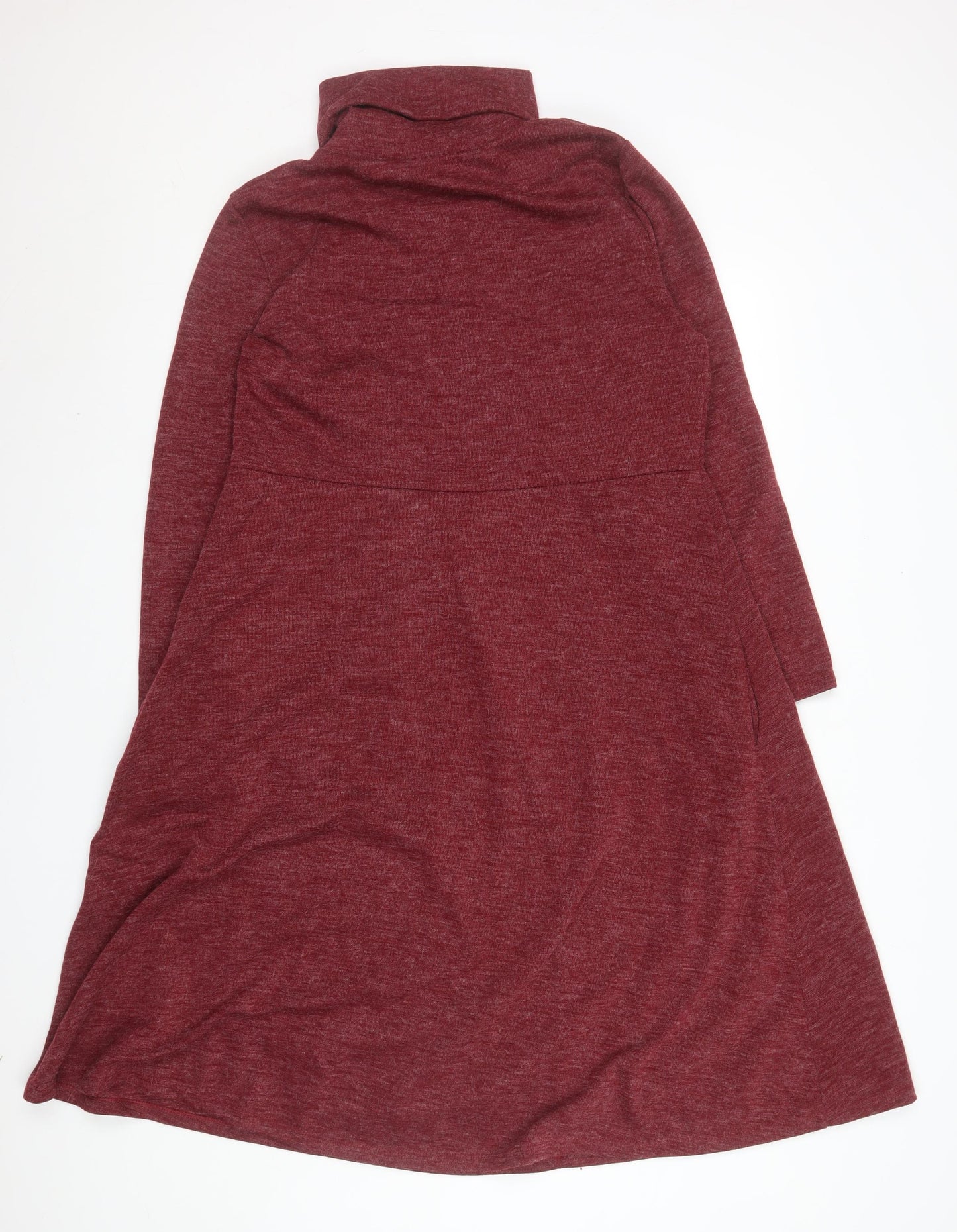 Pala D’Oro Women’s Red A-Line Roll Neck Knit Dress Size L
