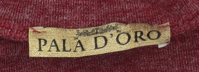 Pala D’Oro Women’s Red A-Line Roll Neck Knit Dress Size L