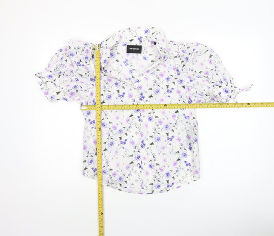 The Kooples Women's Multicoloured Floral Cotton Silk Blouse S