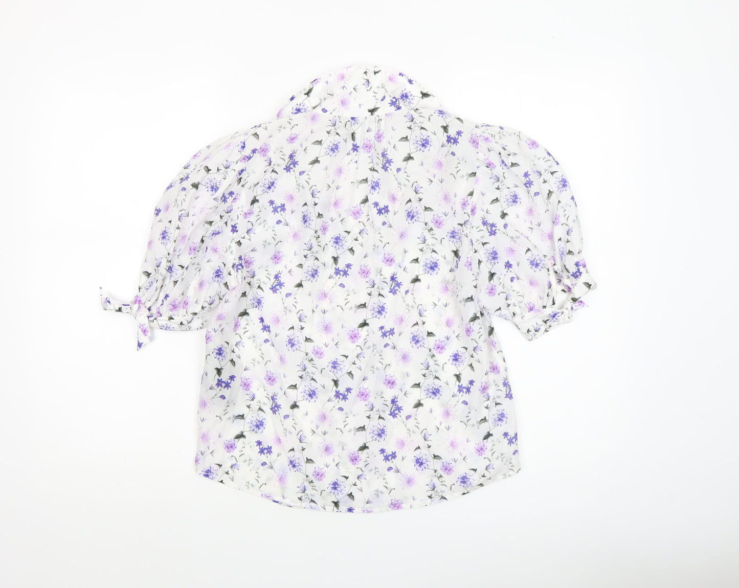 The Kooples Women's Multicoloured Floral Cotton Silk Blouse S