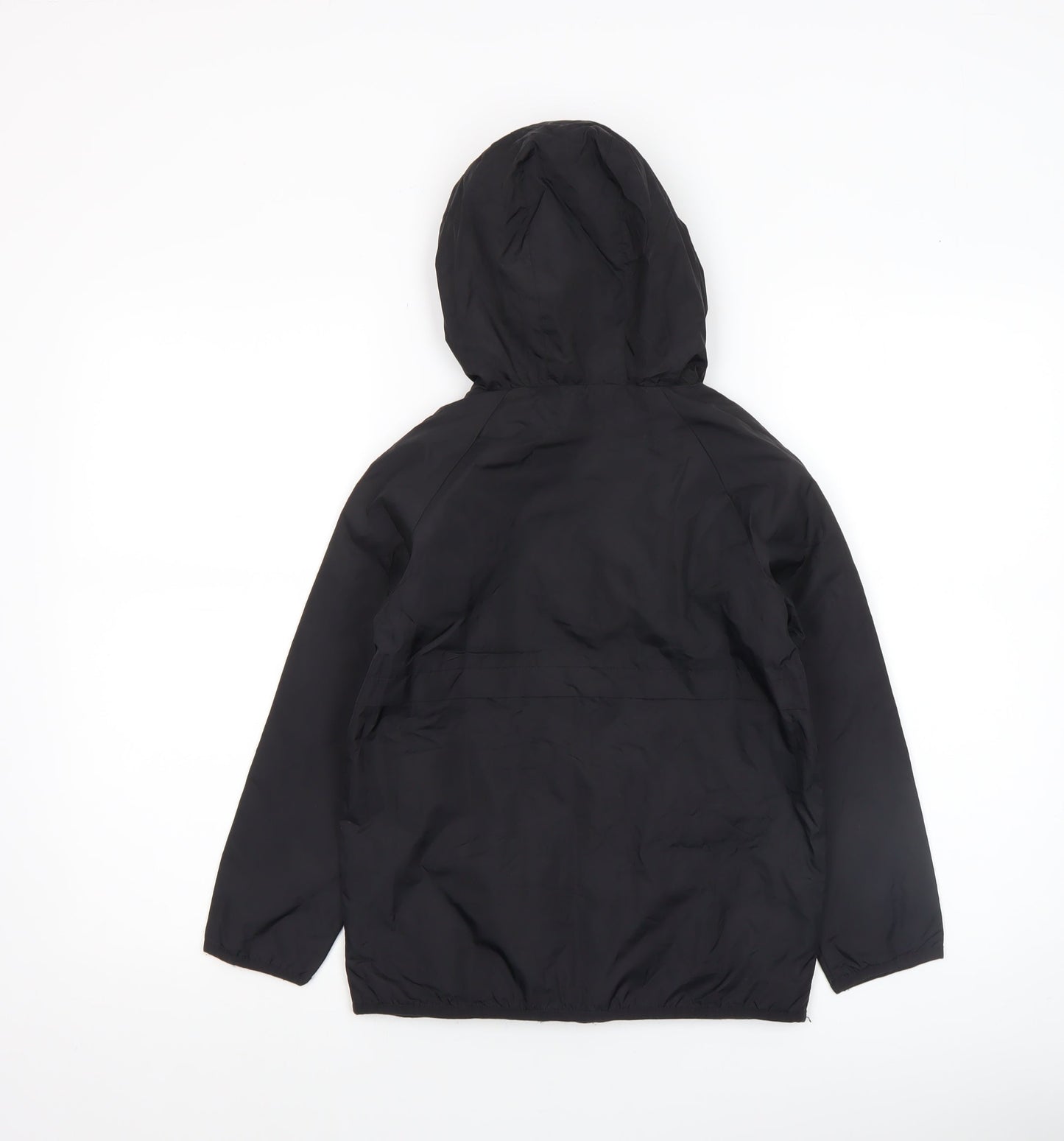 Dunnes Stores Boys Black Hooded Rain Coat Waterproof Jacket 7-8 Years