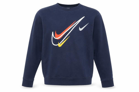 Nike Men's Blue Graphic Logo Pullover Sweatshirt Size S