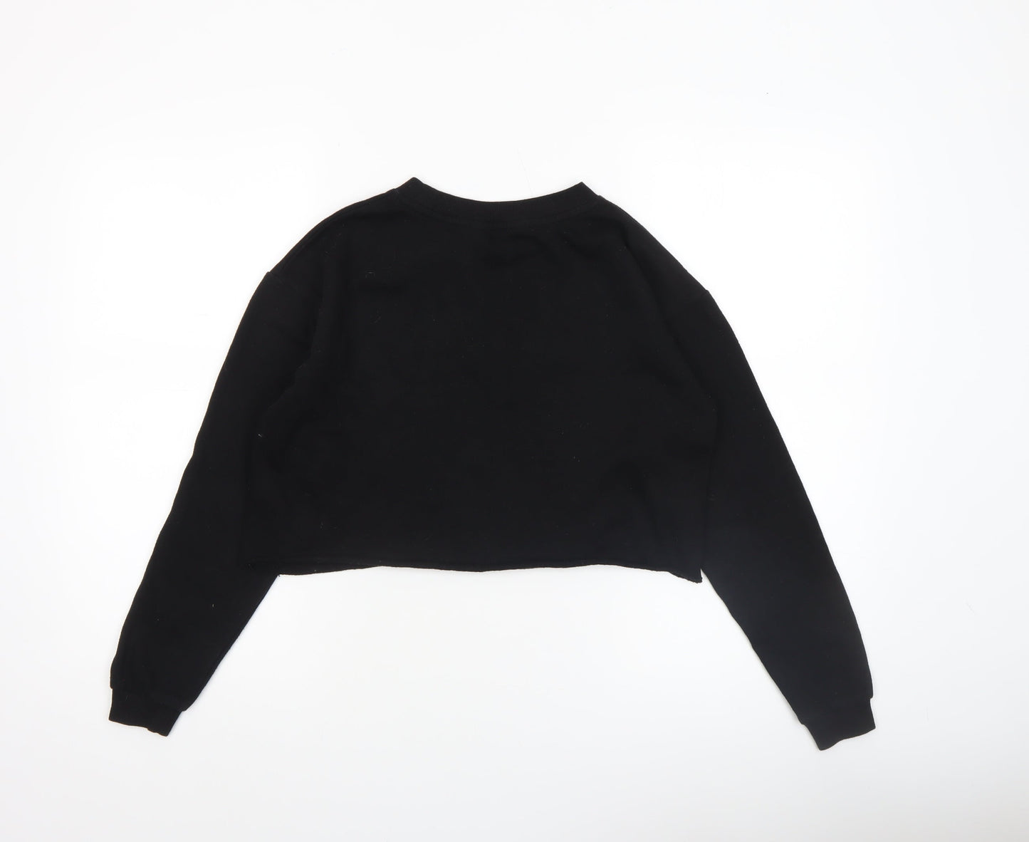 New Look Women Black LA Cropped Sweatshirt Size 6