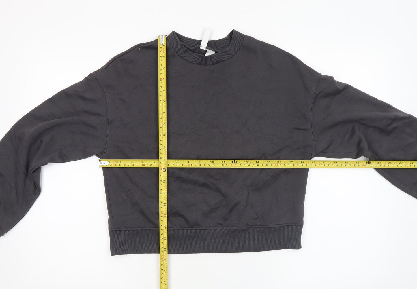 H&M Divided Womens Black XS Crew Neck Pullover Sweatshirt
