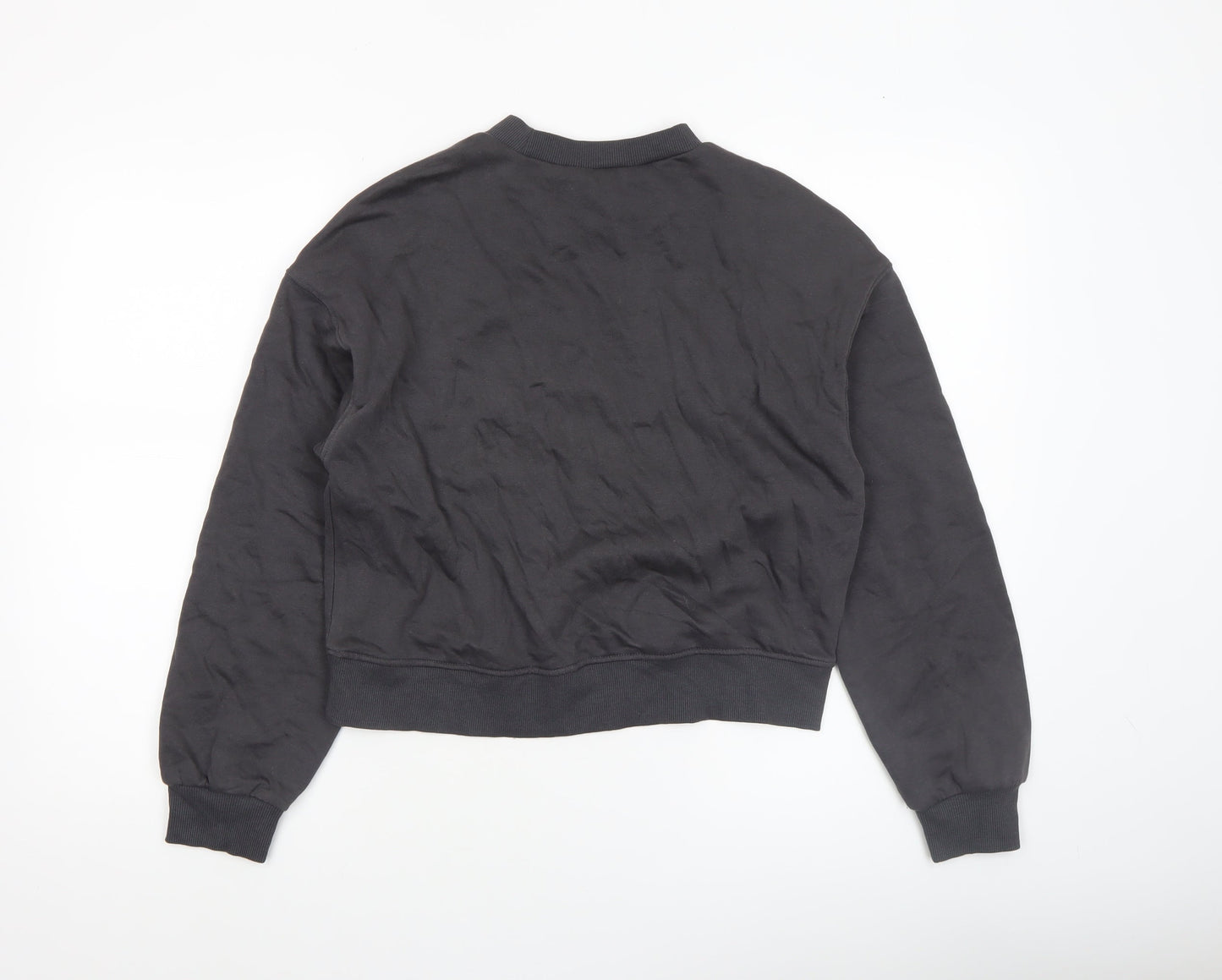 H&M Divided Womens Black XS Crew Neck Pullover Sweatshirt