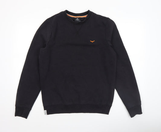 Threadbare Men's Black Crew Neck Pullover Sweatshirt Size S